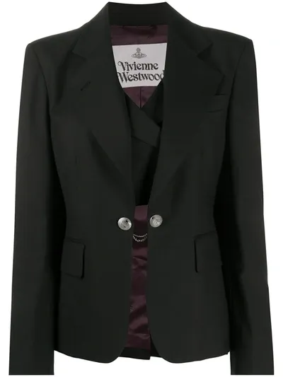 Vivienne Westwood Chain-button Blazer In Black