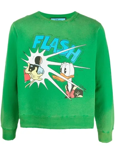 Gucci Green Disney Edition 'flash' Donald Duck Sweatshirt