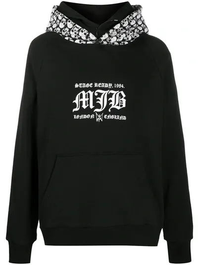 Mjb Marc Jacques Burton Skull-print Hoodie In Black