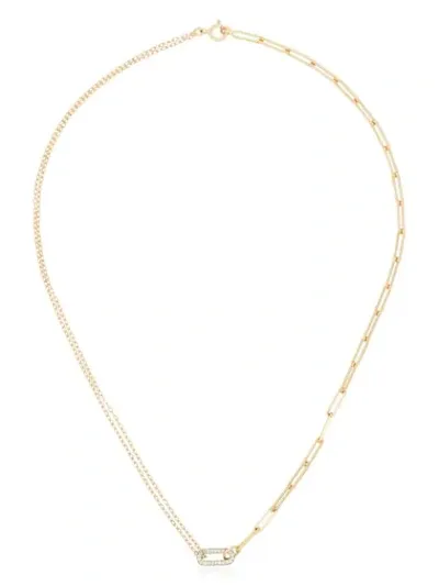 Yvonne Léon 18k Yellow Gold Diamond Link Choker Necklace