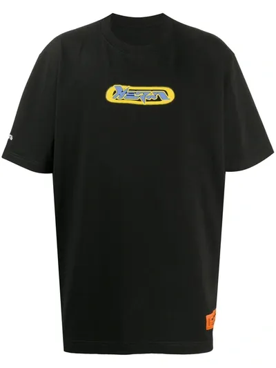 Heron Preston Logo Print Cotton T-shirt In Black