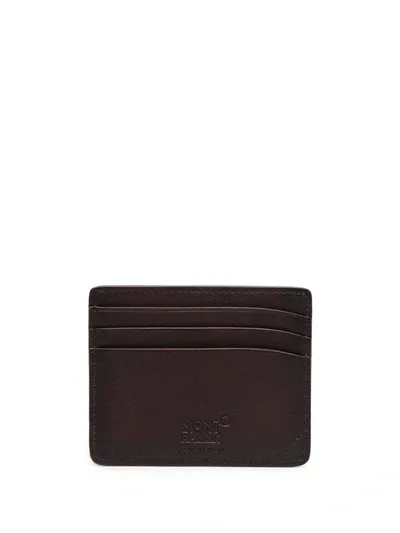 Montblanc Embossed-logo Cardholder In Red