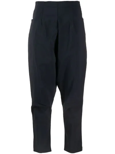 Rundholz Slip-on Dropped-crotch Trousers In Blue