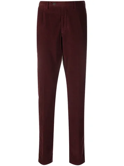 Lardini Corduroy Trousers In Red