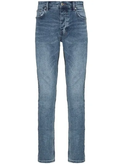 Ksubi Chitch Distressed Slim-leg Jeans In Blue