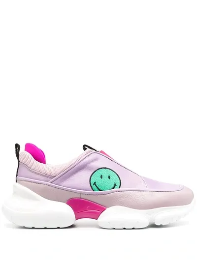 Joshua Sanders Hamlin Face-patch Sneakers In Pink