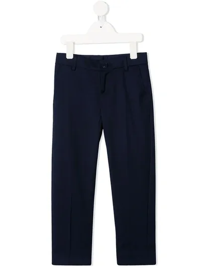 Hugo Boss Teen Straight-leg Tailored Trousers In Blue