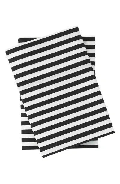 Marimekko Ajo 200 Thread Count Black Pillowcases In Black White