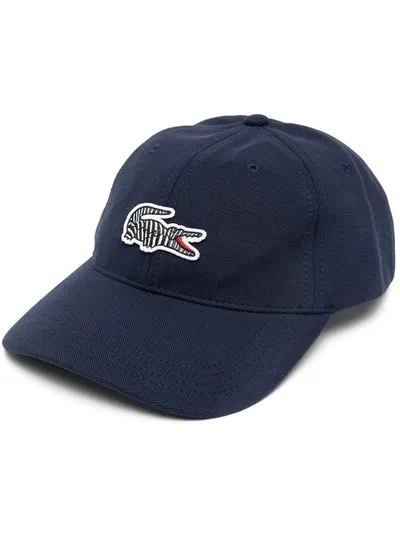 Lacoste Kids' Embroidered Logo Baseball Cap In Blue