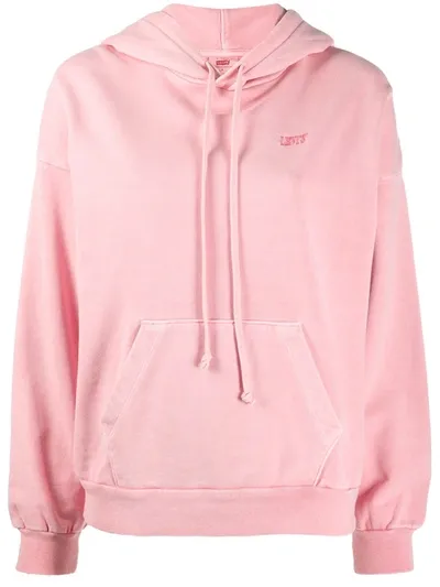 Levi's Embroidered Logo Hoodie In Pink