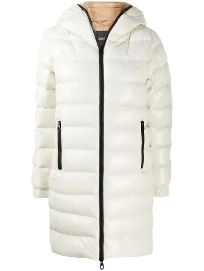 Duvetica Hooded Puffer Jacket In White