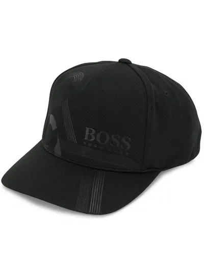 Hugo Boss Tonal-logo Baseball Cap In Black