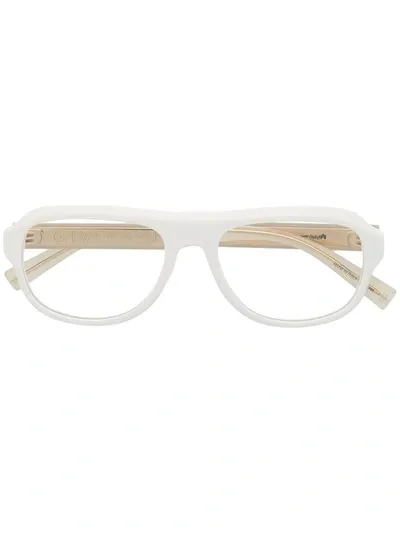 Givenchy Aviator Frame Glasses In White