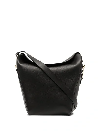 Lemaire Slouch Bucket-style Tote Bag In Black