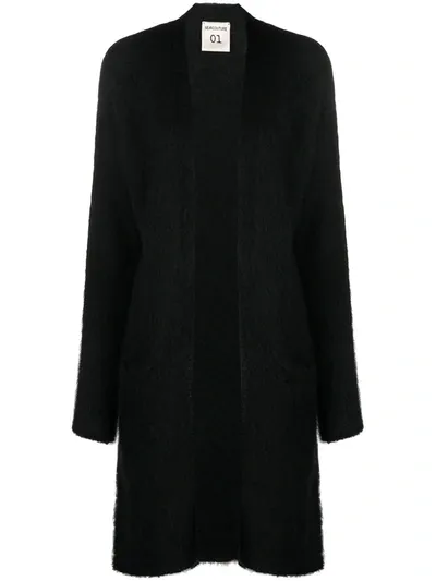 Semicouture Open Midi Cardigan In Black