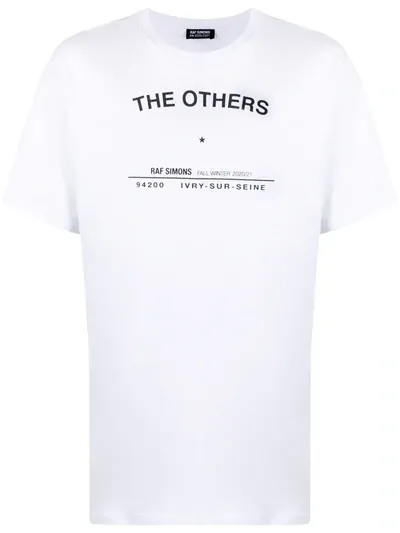 Raf Simons The Others Cotton T-shirt In White