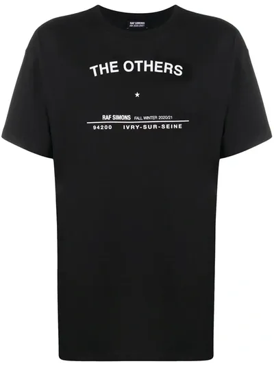 Raf Simons The Others Cotton T-shirt In Black