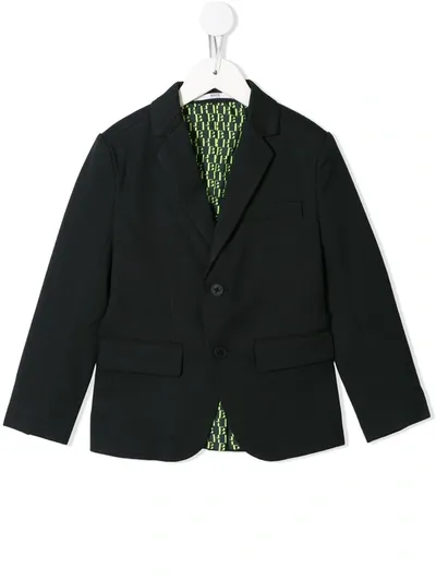 Hugo Boss Kids' Single-breasted Tailored Blazer In Black