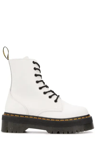 Dr. Martens' White Jadon Retro Quad Boots