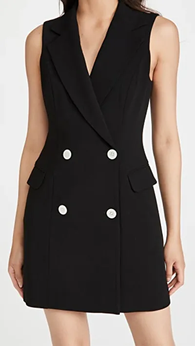 Black Halo Rio Sleeveless Blazer Dress In Black