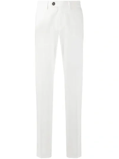 Canali High-waisted Tailored Trousers In White