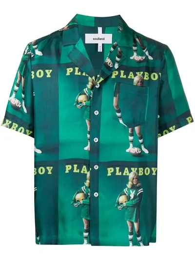 Soulland Orson Playboy Shirt In Green