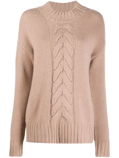 N•peal Cable-knit Jumper In Pink