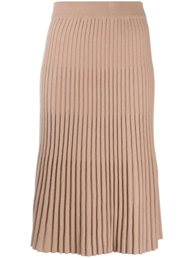 N•peal High-waisted Ribbed Skirt In Pink