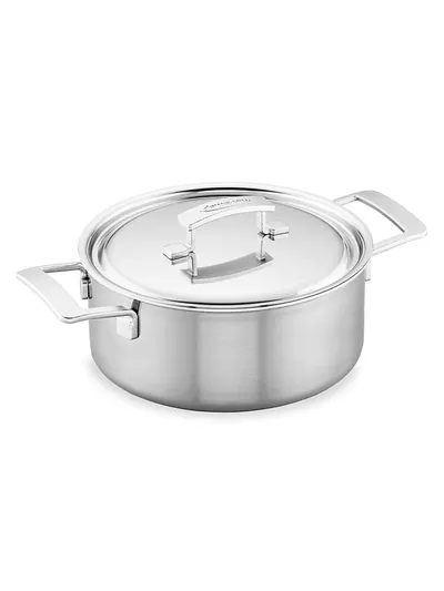 Demeyere 5.5-quart Stainless Steel Dutch Oven In White