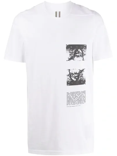 Rick Owens Drkshdw Graphic Print Cotton T-shirt In White