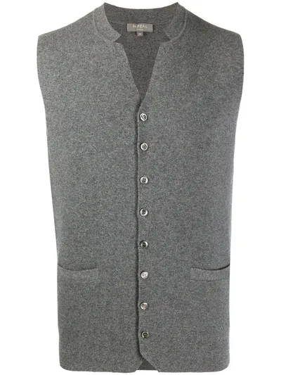 N•peal Milano Collared Cashmere Waistcoat In Green