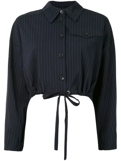 Baum Und Pferdgarten Bryce Pinstripe Bomber Jacket In Blue