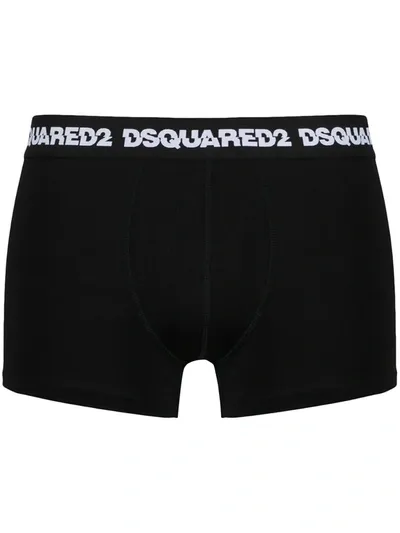 Dsquared2 Logo-waistband Boxer Briefs In Black