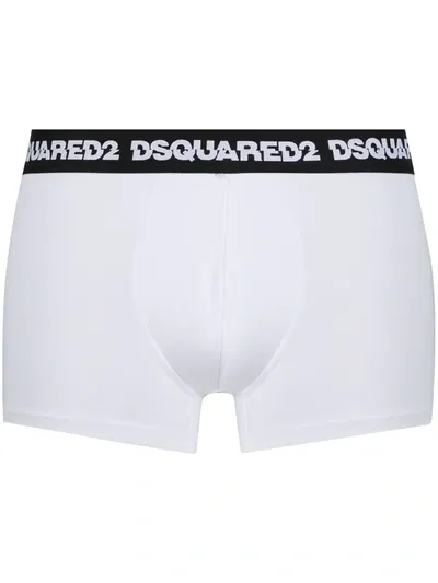 Dsquared2 Logo-waistband Boxer Briefs In White