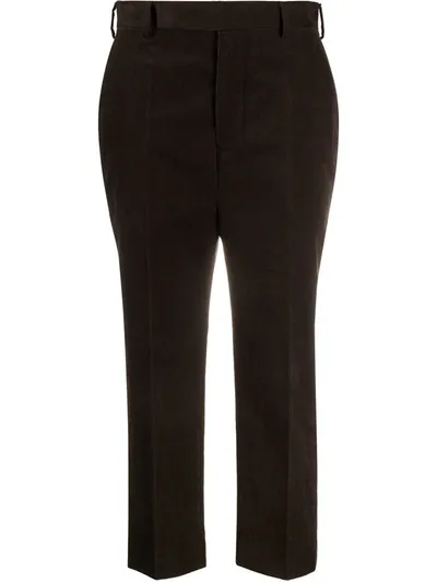 Rick Owens Cordhose Mit Hohem Bund In Brown