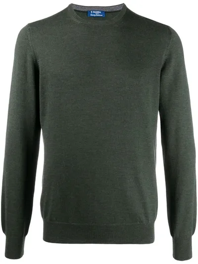 Barba Crew Neck Sweater In Green