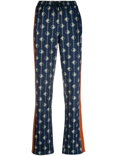 Fila Logo-print Track Trousers In Blue