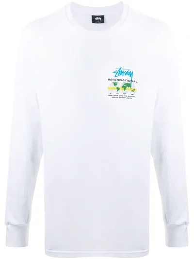 Stussy Internal Logo Sweatshirt In White