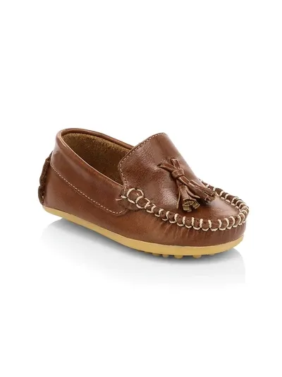 Elephantito Kids' Baby Boy's Monaco Leather Loafers In Brown