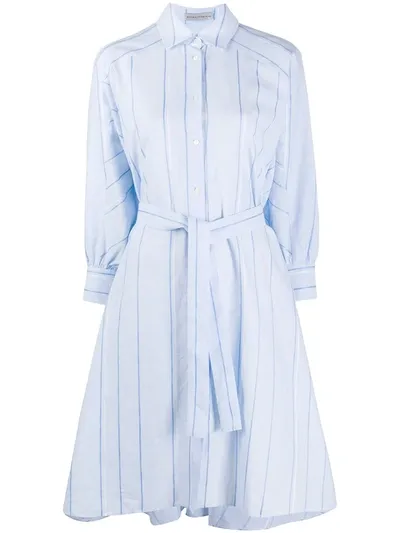 Palmer Harding Waist-tied Shirt Dress In Blue