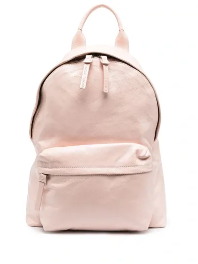 Officine Creative Brushed Leather Backpack In Pink