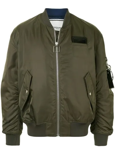 Wooyoungmi Zipped Bomber Jacket In Green