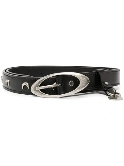 Marine Serre Moon Stud Belt In Black