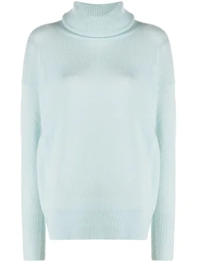 Maison Ullens Turtleneck Knitted Jumper In Blue