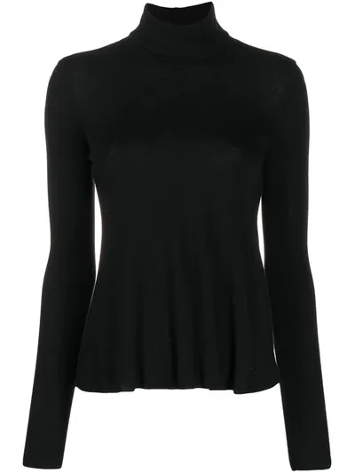 Forte Forte Virgin Wool Roll Neck Top In Black