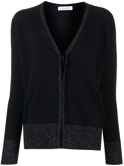 Cruciani Glitter-effect Cardigan In Blue