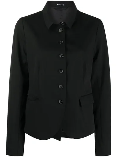 Rundholz Single-breasted Wool Jacket In Black