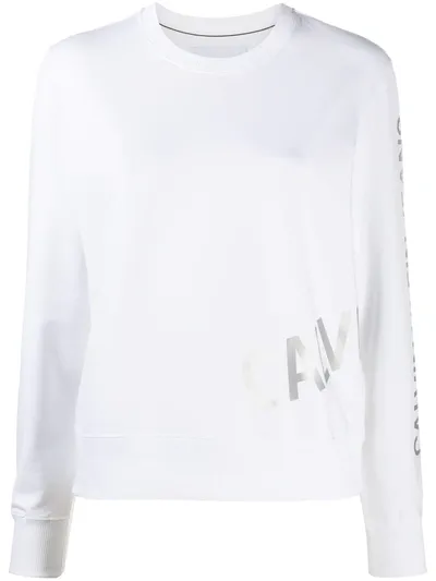 Calvin Klein Jeans Est.1978 Logo-print Sweatshirt In White