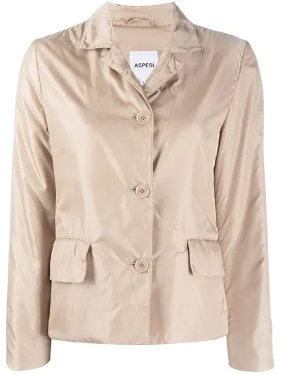 Aspesi Lightweight Padded Jacket In Neutrals