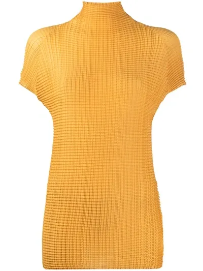 Issey Miyake Yellow Stretch T-shirt